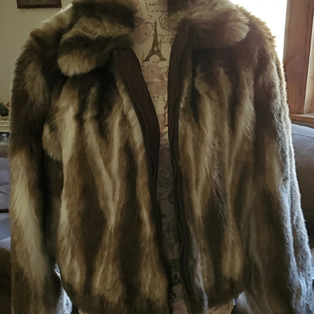 Faux fur coat